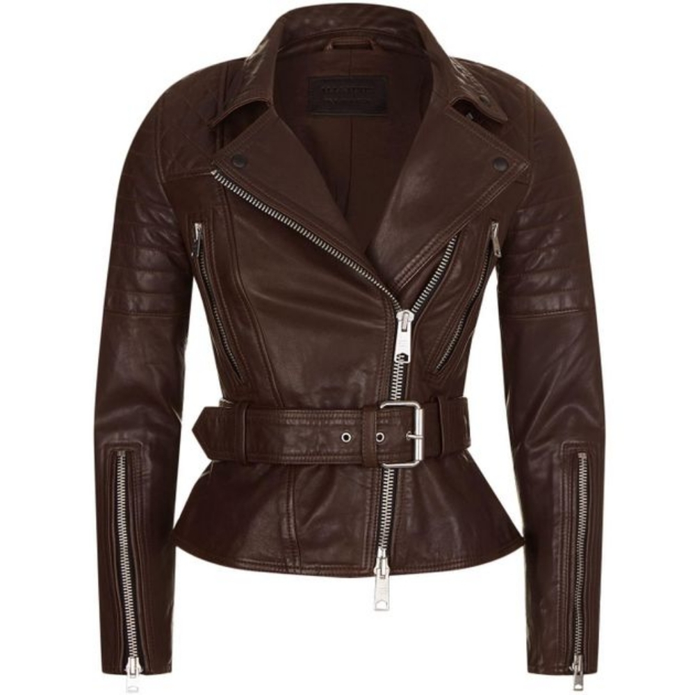 ALL SAINTS Bryden Biker Oxblood Red UK 8/US 4